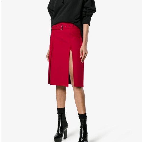 New Pleated Kilt-style with Front Splits Skirt - Picture 2 of 3